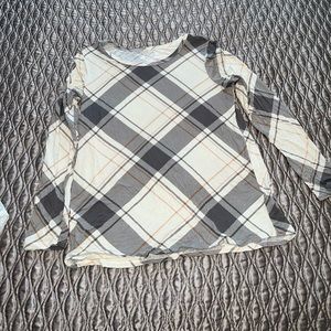 Maurice’s 24x7 ivory plaid Womens shirt size XL
